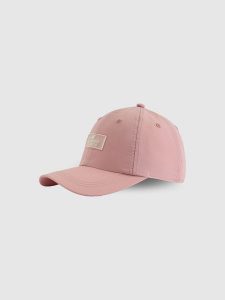 4F Czapka z daszkiem strapback uniseks - różowa L/XL (60cm). Czerwone czapki 4f, bez wzorów, klasyczne. Za 59,99 zł.