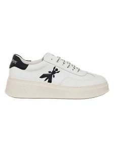 Patrizia Pepe Skórzane sneakersy w kolorze białym rozmiar: 40. Brązowe trampki Patrizia Pepe, z aplikacjami, bez zapięcia. Za 499,95 zł.