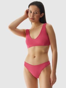 4F Góra od bikini damska - różowa XS. Czerwone bikini 4f, bez wzorów, z elastanu. W wyprzedaży za 29,99 zł.