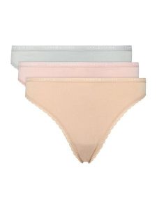 Tommy Hilfiger Komplet 3 par stringów UW0UW05954 Kolorowy. Komplety bielizny TOMMY HILFIGER, bez wzorów, z bawełny. Za 149,99 zł.