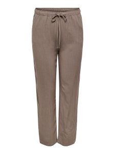 ONLY Spodnie w kolorze szarobrązowym rozmiar: 46/L32. Brązowe spodnie z wysokim stanem ONLY, bez wzorów, z materiału, z podwyższonym stanem. Za 104,99 zł.