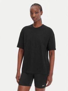 Reebok T-Shirt Reebok x Ewa Chodakowska Anka RK25611CCW Czarny Relaxed Fit. Czarne t-shirty Reebok, l, bez wzorów, z bawełny, bez kołnierzyka, bez ramiączek. Za 89,99 zł.