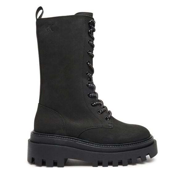 Trapery Calvin Klein Jeans. Czarne buty zimowe Calvin Klein Jeans, z jeansu, bez obcasa, bez zapięcia. Za 609,99 zł.