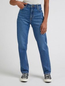 Lee Dżinsy - Tapered fit - w kolorze niebieskim rozmiar: W31/L35. Niebieskie jeansy Lee, z aplikacjami, z podwyższonym stanem. Za 303,06 zł.