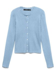 Vero Moda Kardigan w kolorze błękitnym rozmiar: L. Niebieskie kardigany Vero Moda, ze splotem. Za 124,95 zł.