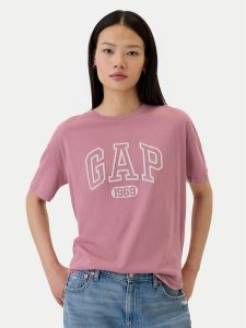 Gap T-Shirt 500012-03 Różowy Oversize. Czerwone t-shirty GAP, xs, bez wzorów, z bawełny, bez kołnierzyka, bez ramiączek. Za 119,99 zł.