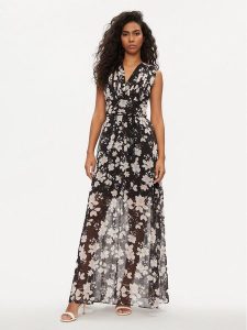 Guess Sukienka koktajlowa W3GK60 WDW82 Czarny Regular Fit. Czarne kombinezony Guess, xs, z aplikacjami, z syntetyku, wizytowe, bez kołnierzyka, bez ramiączek. Za 349,99 zł.