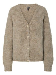 Pieces Kardigan w kolorze beżowym rozmiar: S. Brązowe swetry oversize Pieces, s, bez wzorów, prążkowane, bez ramiączek. Za 127,65 zł.