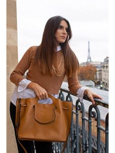 Maison héritage PARIS Skórzana torebka "Prun" w kolorze jasnobrązowym - 41 x 26 x 16 cm rozmiar: onesize. Brązowe torebki klasyczne Maison héritage PARIS, bez wzorów, z materiału, przez ramię, bez dodatków. Za 459,45 zł.