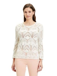 CARTOON Sweter w kolorze kremowym rozmiar: 42. Brązowe swetry oversize Cartoon, bez wzorów, z bawełny, bez ramiączek. Za 57,06 zł.