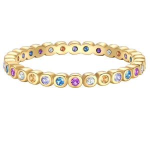 Glanzstücke München Pierscionek z Srebra Sterling w zlocie zóltym z Cyrkonia Pierścionki 1 ct Damski. Żółte pierścionki Glanzstücke München, z cyrkonią, pozłacane. Za 249,99 zł.