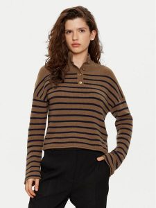 Tommy Hilfiger Sweter WW0WW44981 Brązowy Relaxed Fit. Brązowe swetry klasyczne TOMMY HILFIGER, xxl, z wełny, bez kołnierzyka. Za 469,99 zł.