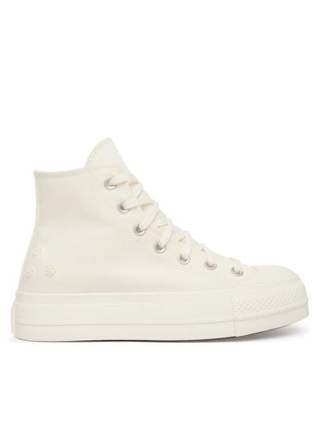 Converse Trampki Chuck Taylor All Star Lift Platform Beads A16107C Écru. Trampki Converse, bez wzorów, z materiału, bez zapięcia. Za 449,99 zł.