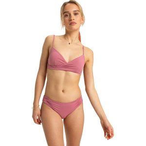 Dół bikini dla Kobiety BEACH CLASSICS HIPSTER Różowy. Czerwone bikini Roxy, bez wzorów, z elastanu. Za 127,35 zł.