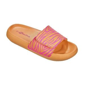 Klapki damskie Beco Zebra Vibes pomarańczowo-różowe. Brązowe klapki 47 Brand, bez wzorów, z syntetyku, bez obcasa. Za 254,99 zł.