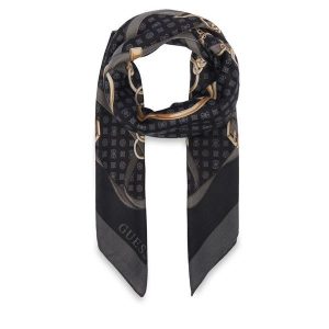Chusta Guess. Czarne apaszki i chusty Guess, z aplikacjami. Za 154,99 zł.