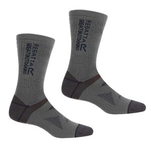 Skarpety Wełniane Wool Hiker 2pak. Brązowe skarpetki Regatta, bez wzorów, z wełny. Za 87,99 zł.