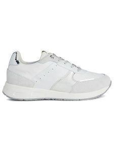 Geox Sneakersy "Blumya" w kolorze białym rozmiar: 35. Białe trampki Geox, bez wzorów, z gumy, bez zapięcia. Za 234,95 zł.