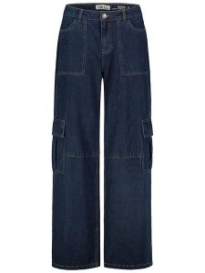 Sublevel Dżinsy - Comfort fit - w kolorze granatowym rozmiar: M. Niebieskie jeansy Sublevel, z aplikacjami, z bawełny, z podwyższonym stanem. Za 109,78 zł.