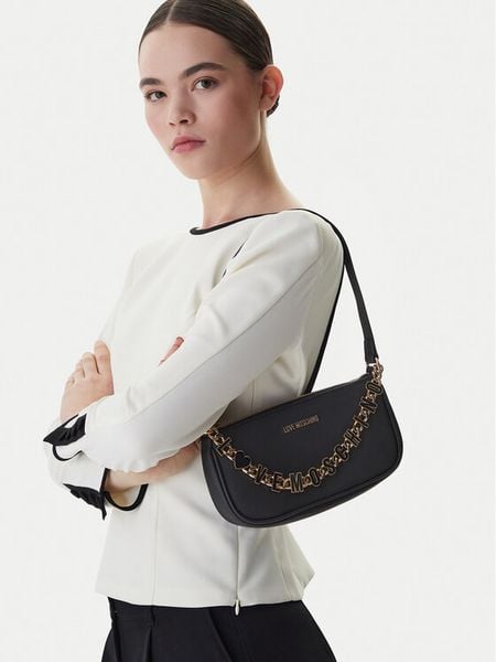 LOVE MOSCHINO Torebka JC4154PP1OL1700A Czarny. Czarne torebki klasyczne LOVE MOSCHINO, bez wzorów, ze skóry, bez dodatków. Za 651,99 zł.