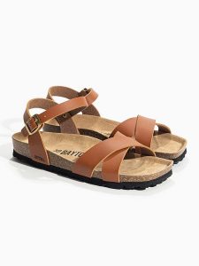 BAYTON Sandały "Vallado" w kolorze jasnobrązowym rozmiar: 38. Brązowe sandały Bayton, bez wzorów, z otwartym noskiem, bez obcasa, bez zapięcia. Za 115,95 zł.