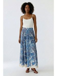 Oui Spódnica w kolorze kremowo-niebieskim rozmiar: 42. Niebieskie spódnice Oui, na co dzień, bez wzorów, maxi. Za 304,99 zł.