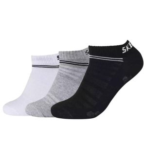 Skarpetki sportowe dla dorosłych 3PPK Mesh Ventilation Socks. Białe skarpetki Skechers, bez wzorów, z meshu. Za 39,99 zł.