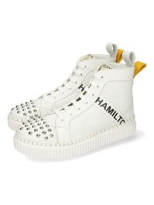 MELVIN & HAMILTON Skórzane sneakersy "Nuri" w kolorze białym rozmiar: 39. Białe trampki Melvin & Hamilton, bez wzorów, za kostkę, bez zapięcia. Za 483,17 zł.