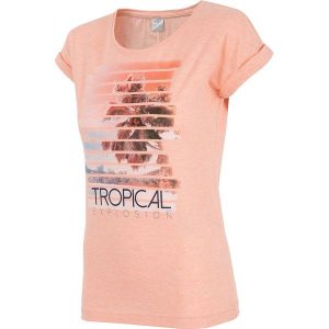 T-shirt damski TSD009 - koral pastelowy. T-shirty marki 4f. W wyprzedaży za 49,99 zł.