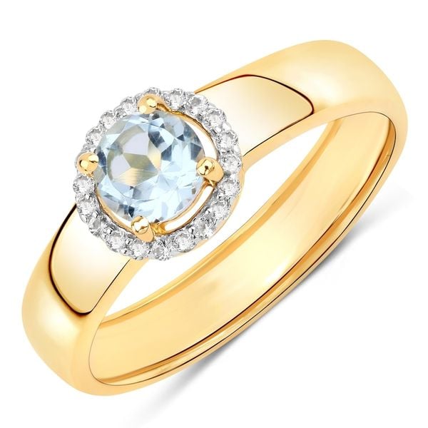 Rafaela Donata Pierścionek Srebro wysokiej próby Żółte złoto Pierścionki 1 ct Damski. Żółte pierścionki Rafaela Donata, z topazem, pozłacane. Za 369,99 zł.