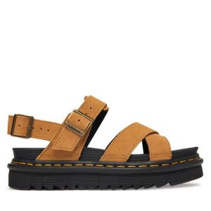 Sandały Dr. Martens. Brązowe sandały Dr. Martens, bez wzorów, bez obcasa, na płaskiej podeszwie, bez zapięcia. Za 559,99 zł.
