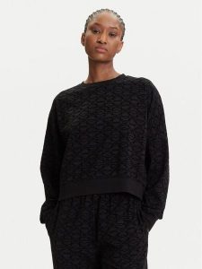 HUGO Bluza 50545210 Czarny Regular Fit. Czarne bluzy Hugo, m, bez wzorów, z bawełny, bez kaptura. Za 339,99 zł.