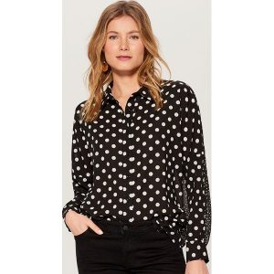 Koszula w grochy - Czarny. Koszule marki Mohito. W wyprzedaży za 59,99 zł.