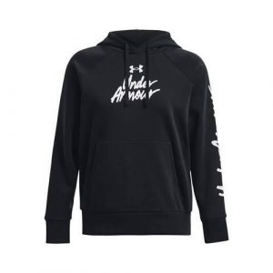 Bluza treningowa damska Under Armour Ua Rival Fleece Graphic Hdy. Czarne bluzy Under Armour, l, bez wzorów, z kapturem. Za 379,99 zł.