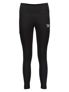 Reebok Legginsy w kolorze czarnym rozmiar: M. Czarne legginsy Reebok, bez wzorów, z podwyższonym stanem. Za 96,60 zł.
