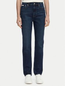 Calvin Klein Jeans Jeansy Thompson LV047D842G Granatowy Mom Fit. Niebieskie jeansy Calvin Klein Jeans, bez wzorów, z bawełny. Za 409,99 zł.
