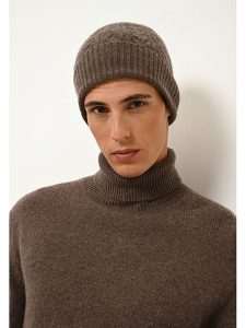 Just Cashmere Kaszmirowa czapka "Cleo" w kolorze brązowym rozmiar: onesize. Brązowe czapki Just Cashmere, bez wzorów, z kaszmiru. Za 143,99 zł.