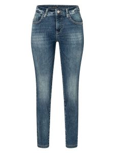 MAC Dżinsy "Dream" - Slim fit - w kolorze niebieskim rozmiar: 32/L30. Niebieskie jeansy MAC, z aplikacjami, ze skóry. Za 175,67 zł.