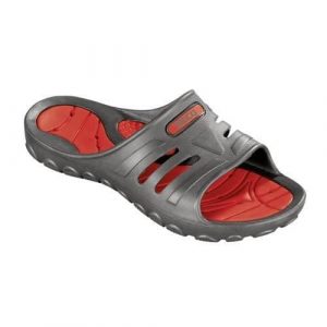 Klapki unisex Beco czerwono-szare. Czerwone klapki 47 Brand, bez wzorów, bez obcasa. Za 196,99 zł.