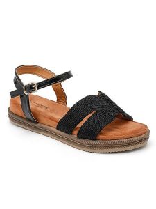 Sixth Sens Sandały w kolorze czarnym rozmiar: 41. Czarne sandały Sixth Sens, bez wzorów, z otwartym noskiem, bez obcasa, bez zapięcia. Za 104,99 zł.