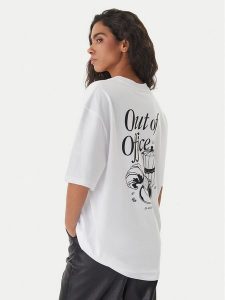 HUGO T-Shirt 50560772 Biały Oversize. Białe t-shirty Hugo, l, bez wzorów, z bawełny, bez kołnierzyka, bez ramiączek. Za 229,99 zł.