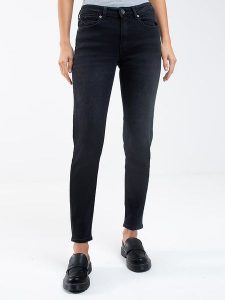 BIG STAR Dżinsy - Slim fit - w kolorze czarnym rozmiar: W31/L32. Czarne jeansy Big Star, z aplikacjami. Za 127,05 zł.