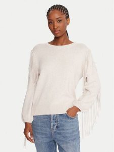 Marella Sweter Falco 2525366281000 Beżowy Regular Fit. Brązowe swetry klasyczne Marella, m, z wiskozy, bez kołnierzyka. Za 589,99 zł.