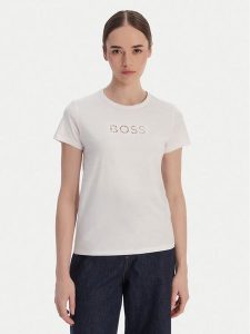 BOSS T-Shirt Eventsa11 50562055 Biały Slim Fit. Białe t-shirty Boss, m, bez wzorów, z bawełny, bez kołnierzyka, bez ramiączek. Za 296,99 zł.