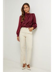 L'armoire de Suzette Bluzka w kolorze bordowym rozmiar: 34/36. Czerwone bluzki L'armoire de Suzette, l, bez wzorów, klasyczne, bez kołnierzyka, bez ramiączek. Za 86,99 zł.