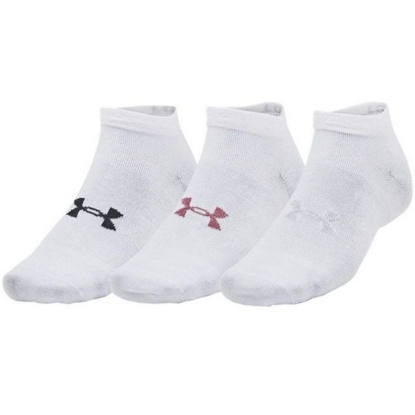 Niskie Skarpetki Dla Dorosłych Unisex Essential (zestaw 3 Sztuk). Białe skarpetki Under Armour, bez wzorów. Za 99,99 zł.