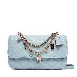 Torebka Guess. Niebieskie torebki klasyczne Guess, z aplikacjami, bez dodatków. Za 699,99 zł.