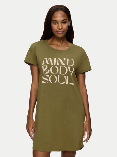 Triumph Koszula nocna 10221117 Zielony. Zielone koszule nocne Triumph, bez wzorów, z bawełny, bez ramiączek. Za 89,99 zł.