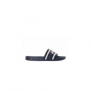 Klapki damskie Fila Morro Bay Slipper. Niebieskie klapki Fila, bez wzorów, z materiału, bez obcasa. Za 231,00 zł.