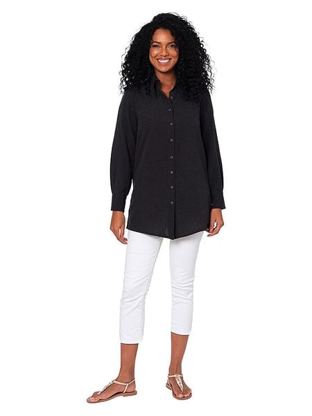 Aller Simplement Koszula w kolorze czarnym rozmiar: 42. Czarne koszule Aller Simplement, bez wzorów, bez kołnierzyka, bez ramiączek. Za 74,28 zł.